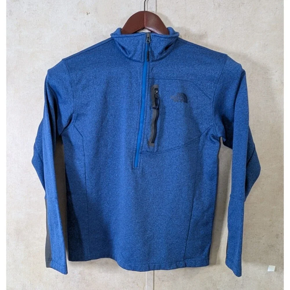 Flaw The North Face Canyonlands 1/2 Zip Fleece Mens M Blue Pullover Sweater
